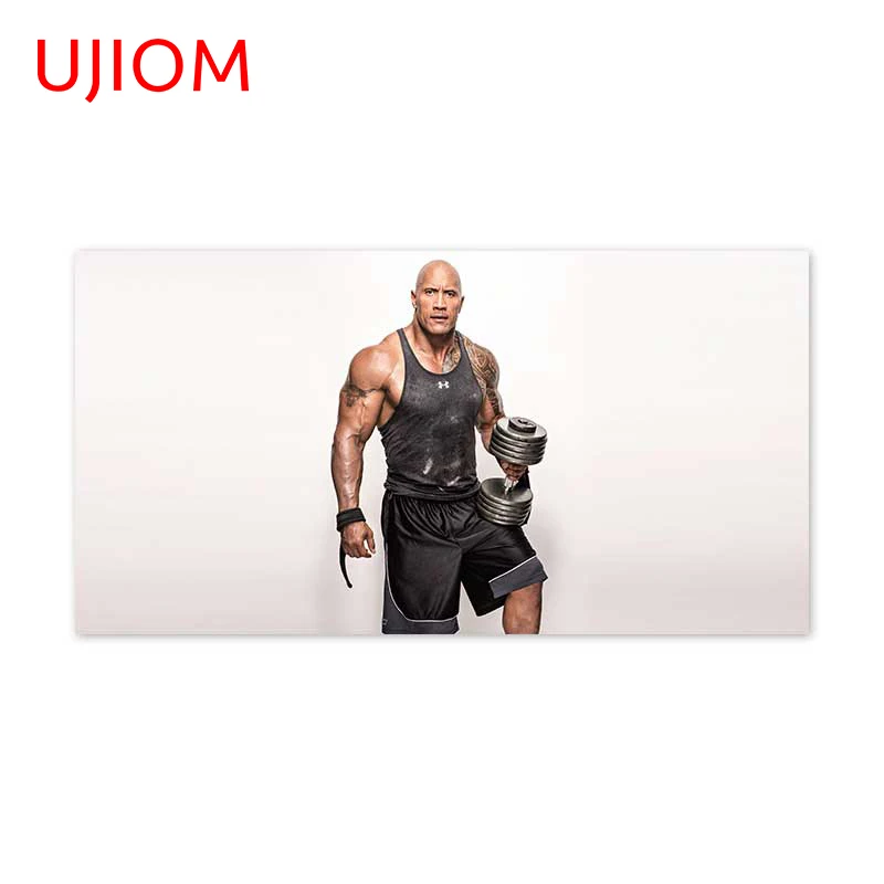 UJIOM for Dwayne Johnson Wall Stickers Poster Glass Handsome Decals Bedroom Waterproof Living Room Home Decoration