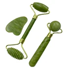 Натуральное Нефритовое косметическое устройство с двойной головкой роликовый нефритовый роликовый лицевой массаж косметическое устройство для соскабливания глаз массаж лица