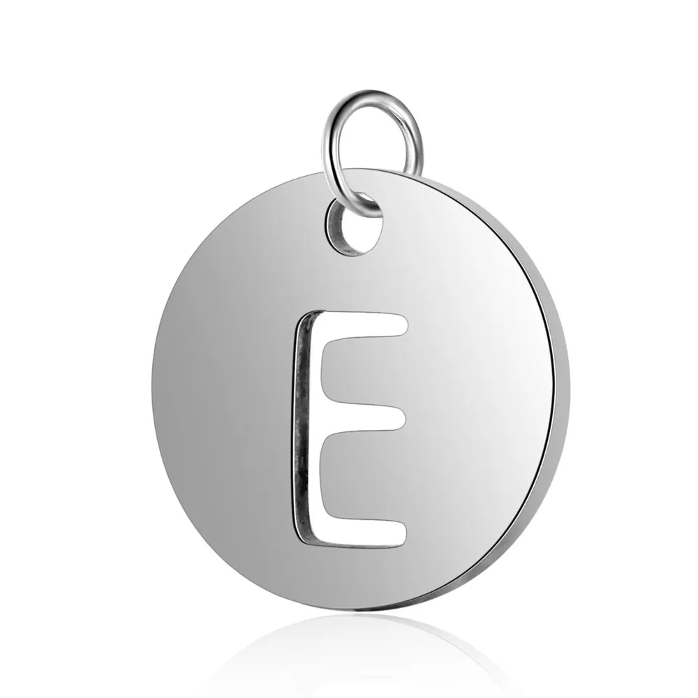 5 штук, нержавеющая сталь, оригинальное имя, A-Z, буквы, ааааа, опт, качественные подвески, никогда не тускнеют, ювелирные подвески для самостоятельного изготовления - Окраска металла: E