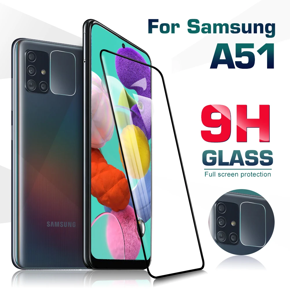 Закаленное стекло для камеры и экрана 2 в 1 Защитное samsung galaxy A51 a71 a41 a31 a21 a11