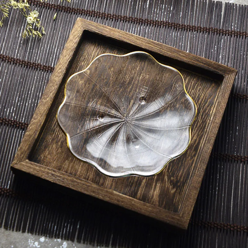Стеклянная тарелка в японском стиле форме цветка для суши торта десерта