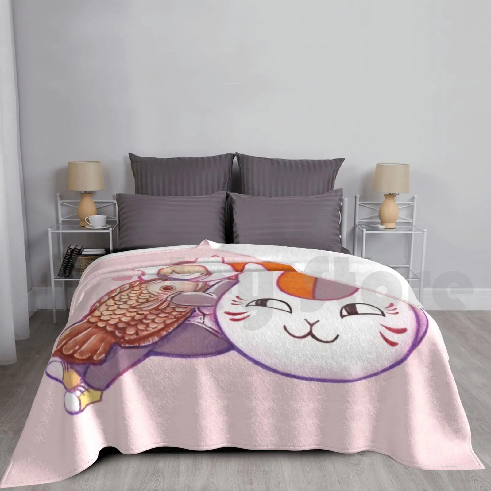 Одеяло Nyanko Sensei Feat Taiyaki &amp Natsume 69 Natsumes Book Of Friends