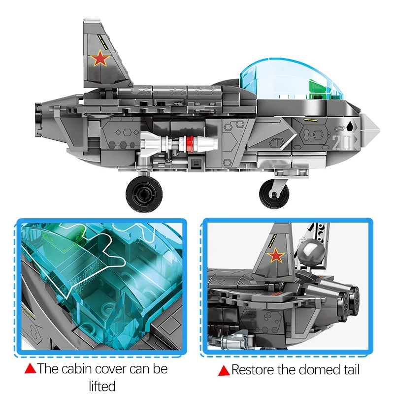 SEMBO городская полиция военная техника вертолет строительные блоки WW2 самолет