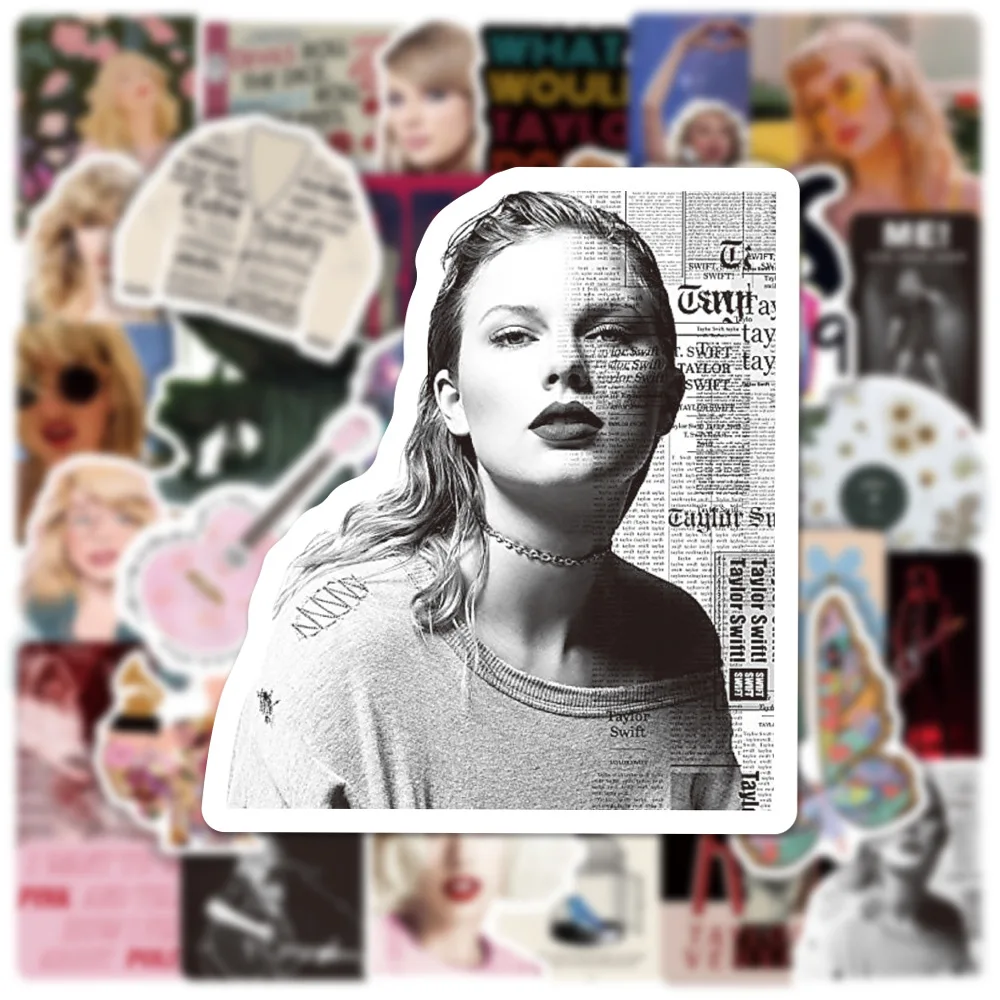 103050pcs alison swift taylor stickers folk song album laptop guitar skateboard phone decals cartoon singer stickers kid toy free global shipping