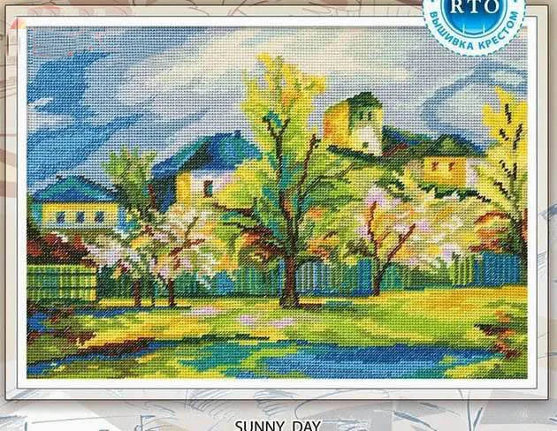 6-птицы и персиковые цветы птицы Счетный вышивка крестиком комплект RS х/б с RTO M457 |