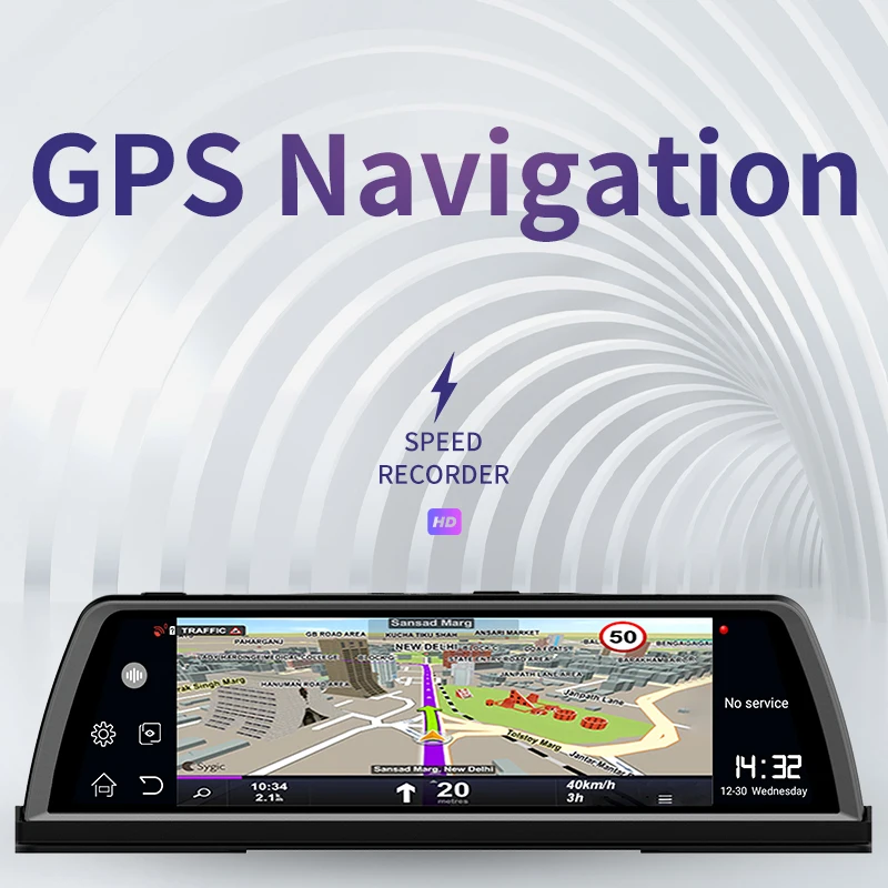 Bluavido 4G ADAS 10 дюймов IPS автомобильный телефон Android 8.1 GPS-навигация 1080P двойной DVR WiFi
