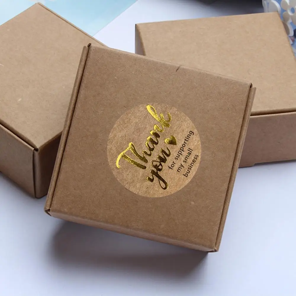 

500pcs/roll Thank You Stickers Seal Labels Scrapbook Round Handmade Sticker package seal for Envelope Gift wedding Stationery