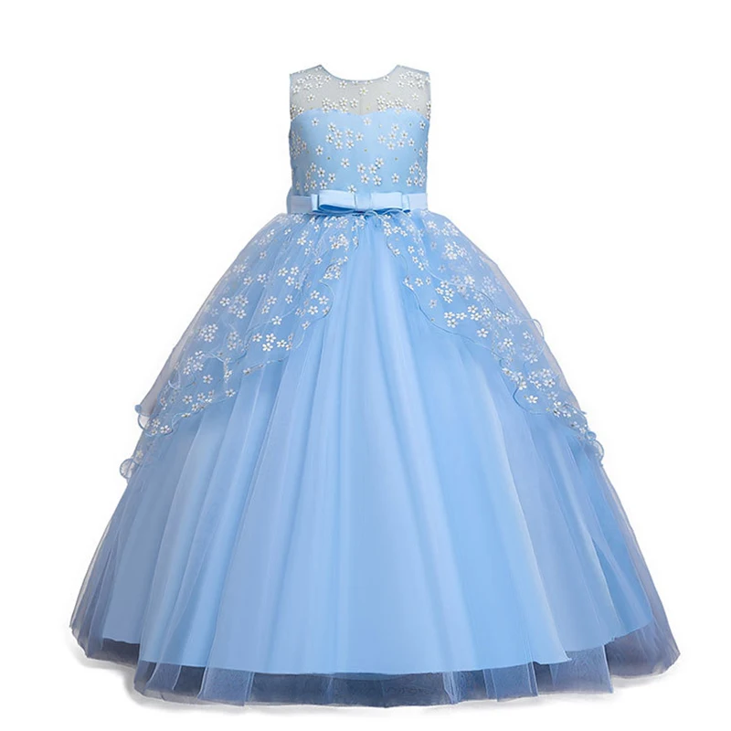 Kids Dresses For Girls Wedding Dress Elegant Princess Gown Children Evening Party Costume 6 7 8 9 10 11 12 Year | Детская одежда и