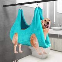 pet dog cat grooming hammock with 2 hooks for puppy kitten nails trimming bathing bag restraint pet grooming helper pet supplies