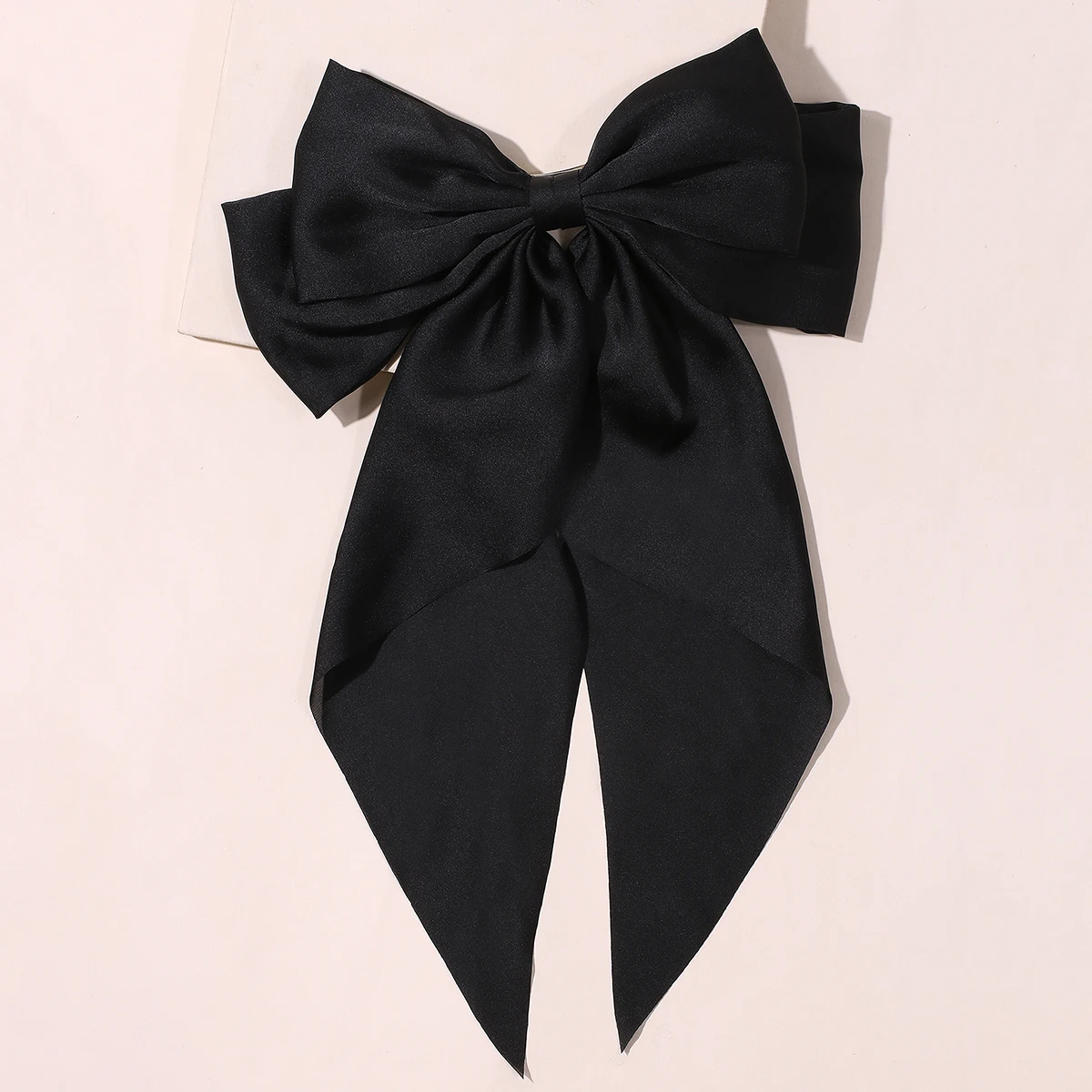 Заколки для волос с бантом однотонные большего размера цветная корсажная лента
