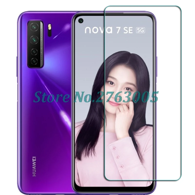 Закаленное стекло для Huawei nova 7 SE 5G, CDY-AN00 6,5 дюйма, защитная пленка для экрана, чехол для телефона