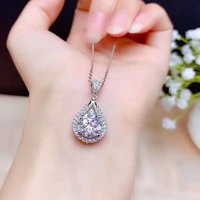 hip hop rock moissanite jewelry s925 sterling silver color gemstone pendant women femme mujer silver 925 jewelry pendants