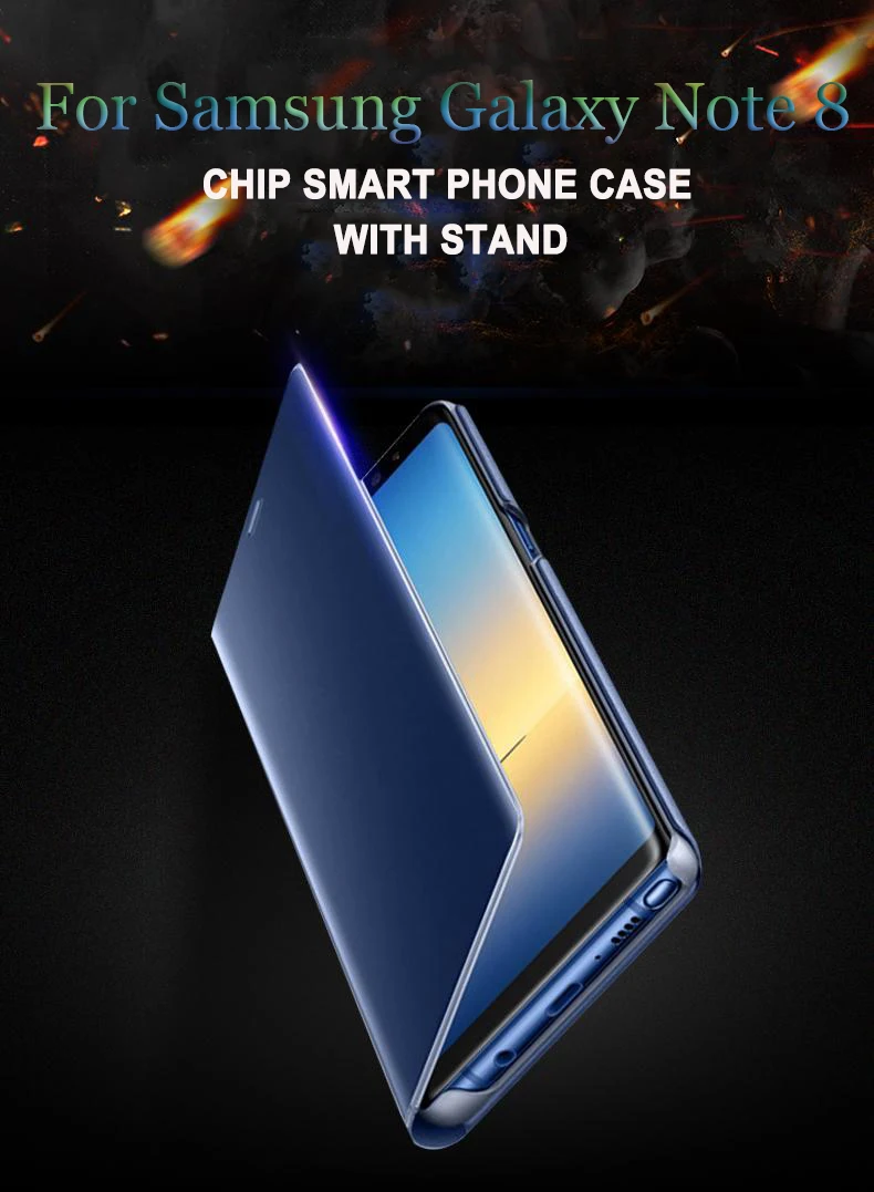 Lamorniea Smart Chip Touch флип-чехол с подставкой для samsung Galaxy Note 9 8 5 S9 Plus S8 S7 Edge S6 Edge S8 S9 Plus Прозрачный чехол для просмотра
