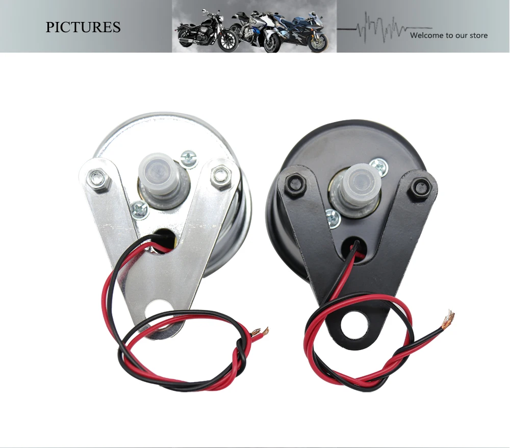 Universal 12V LED Odometer Motorcycle 0~180Km/h Speedmeter Tachometer Metal Plating Cafe Racer For Harley BOBBER CHOPPE