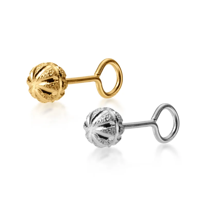 

MloveAcc Genuine 925 Sterling Silver Flower Pattern Bead Earrings for Girls Fashion Women Casual Earrings Jewelry