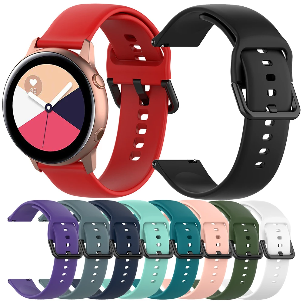 

Essidi 20 мм для Samsung Galaxy Watch Active 2 Смарт-браслет ремешок мягкий силиконовый ремешок для часов Active
