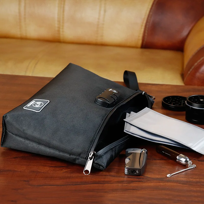 Smell Proof Smoking Tobacco Bag Case Pouch with Lock Weed Herb Storage Stash Travel | Дом и сад