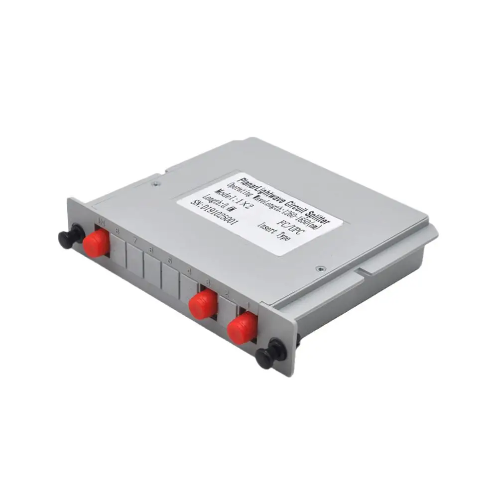 

Free delivery1 * 2 FC/UPC Fiber Optic Splitter 1*2Optical PLC Splitter Box Card Plug-in Card FTTH PLC Splitter