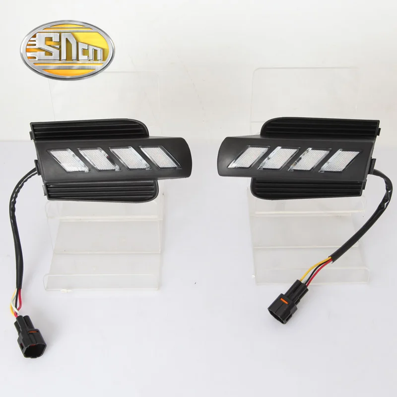 SNCN светодиодный дневные ходовые огни светильник для Toyota Prado 120 FJ120 2003-2009 автомобильные аксессуары Водонепроницаемый АБС 12 В DRL Противотуманные фары украшения