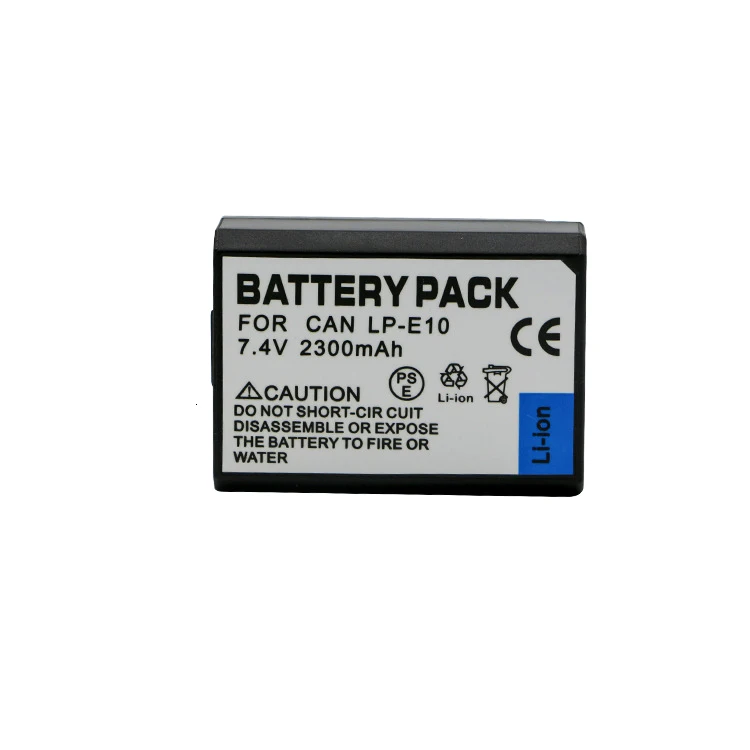 LP-E10 2300 мАч 7,4 В LP E10 LPE10 цифровой Камера Батарея для цифровой однообъективной зеркальной камеры Canon EOS Rebel T3 T5 T6 1100D 1200D 1300D поцелуй X50 X70