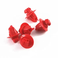 100pcs car fasteners red fender card buckle leaf board lined with card clips for toyota leaf plate fixed buckle