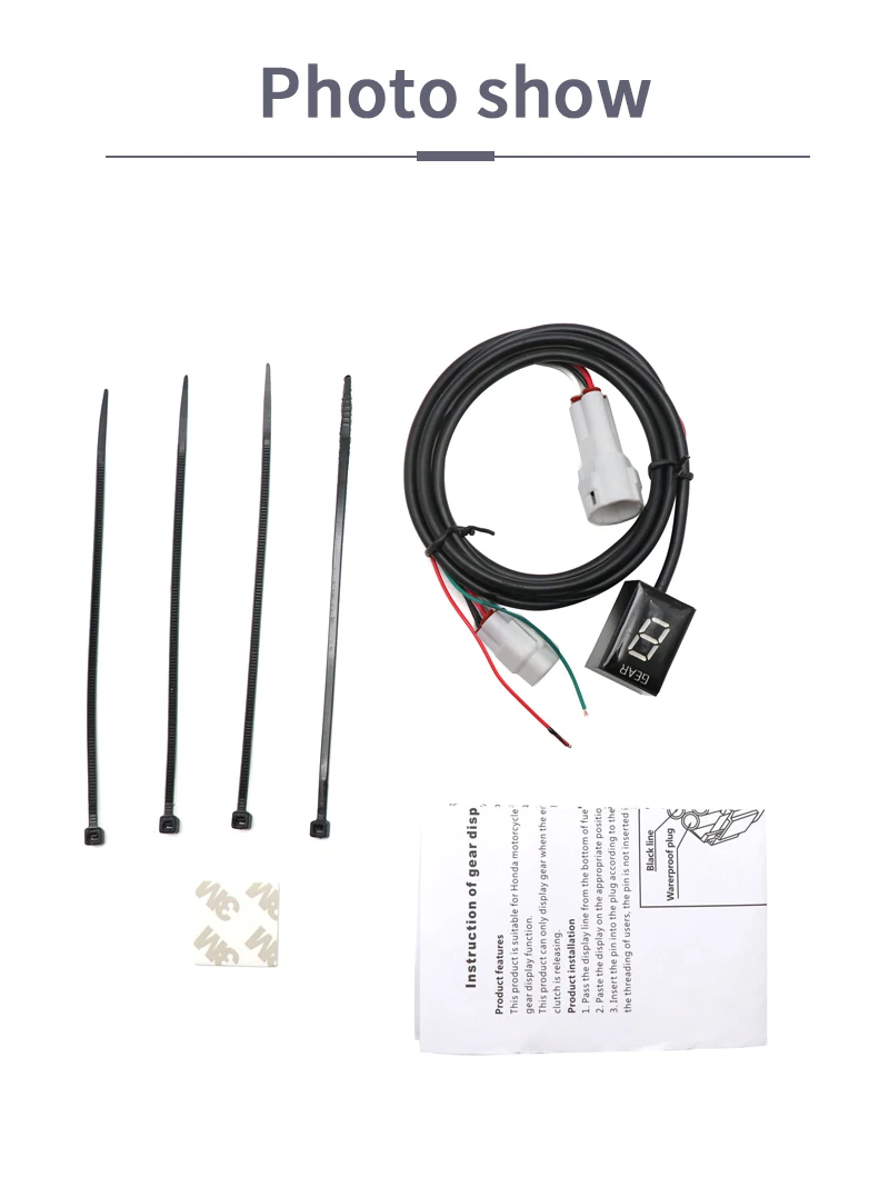 

Waterproof Motorcycle 1-6 Lever Gear Indicator Counter Speed LED Display ECU Plug & Play for Yamaha YZF-R1 R6 XJR400 MT01 MT03