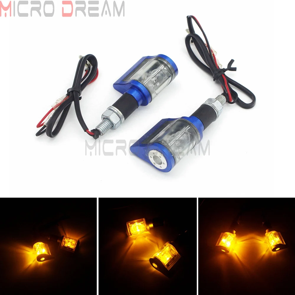 

8mm Universal Motorcycle 12v Amber LED Turn Signal Indicator Light Blinker Flasher Lamp For Honda Yamaha Kawasaki Suzuki Ducati