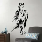 Силуэт лошади Наклейка на стену лошадь верховой езды настенный стикер виниловый домашний Декор стены Съемная картина JH205