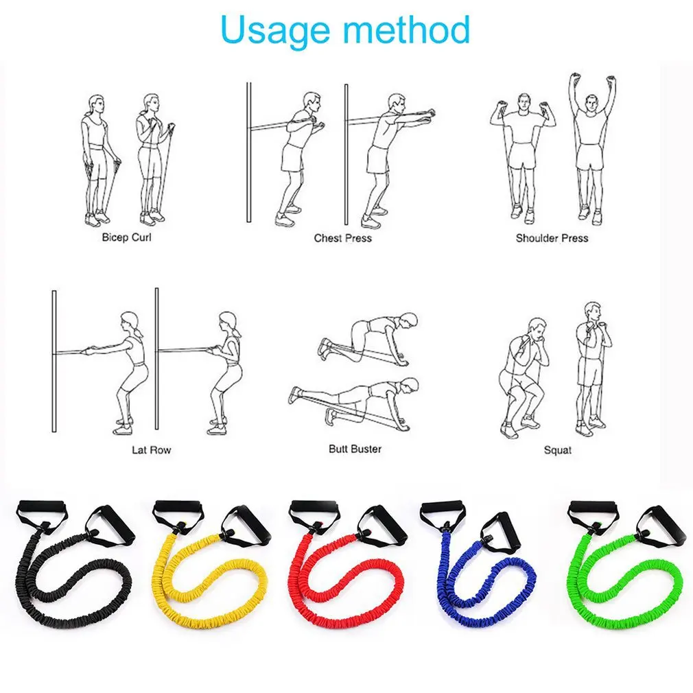 

One Word Pull Rope Fitness Cloth Cover Anti-Break Indoor Elastic Rope Rally Yoga Rope Strength Training Resistance Band
