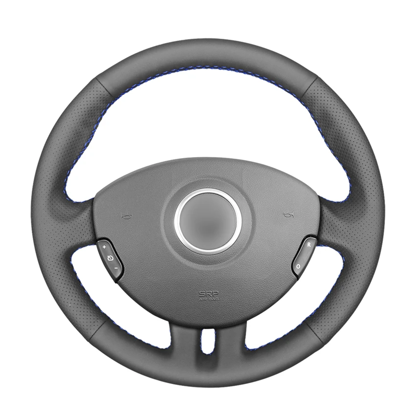 

Hand-Stitch Black PU Artificial Leather Car Steering Wheel Cover for Renault Clio 3 2005 2006 2007 2008 2009 2010 2011 2012