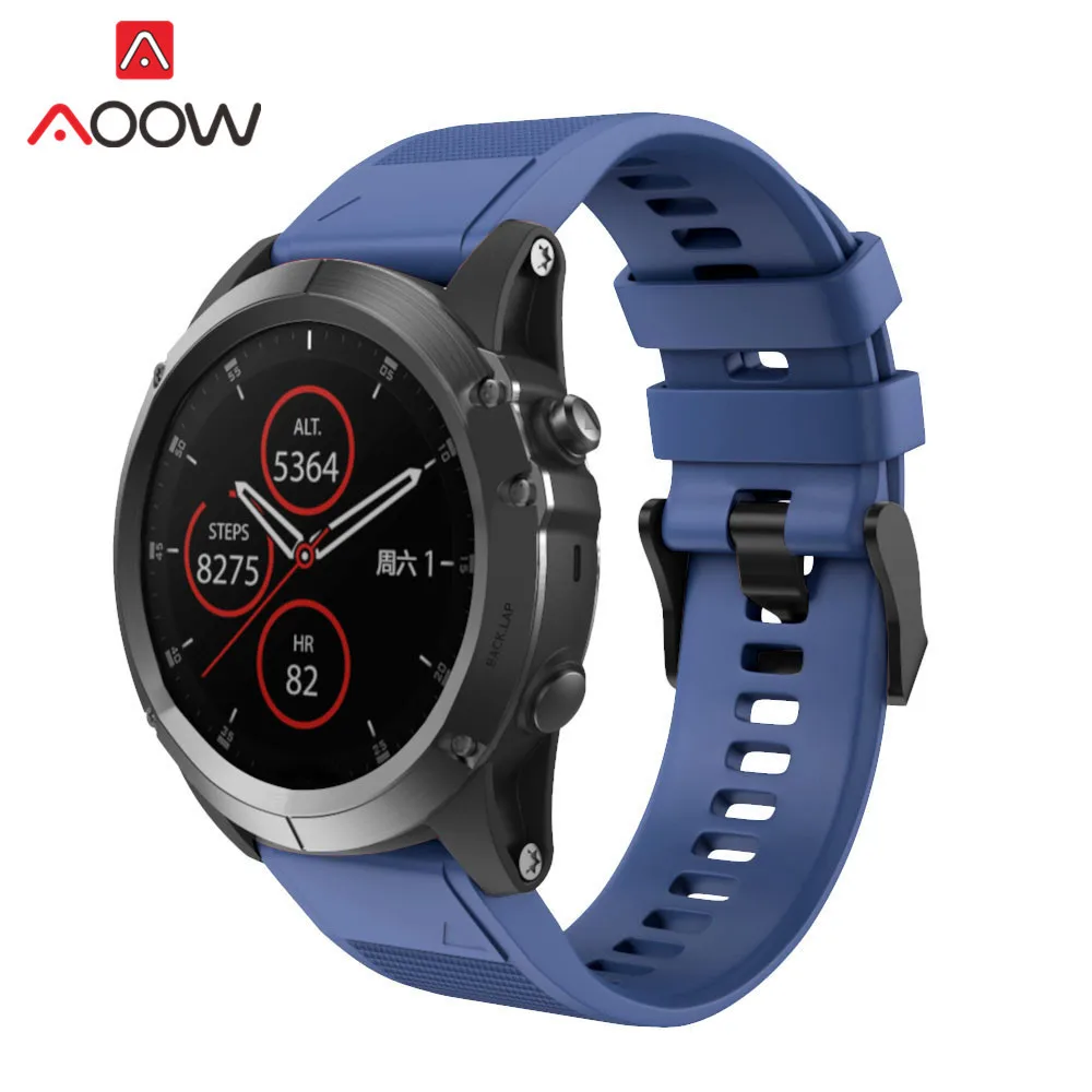 22 мм 26 мм силиконовый ремешок для часов Garmin fenix 3 HR fenix 5X fenix 3HR fenix 5 Plus быстросъемный сменный ремешок для браслета