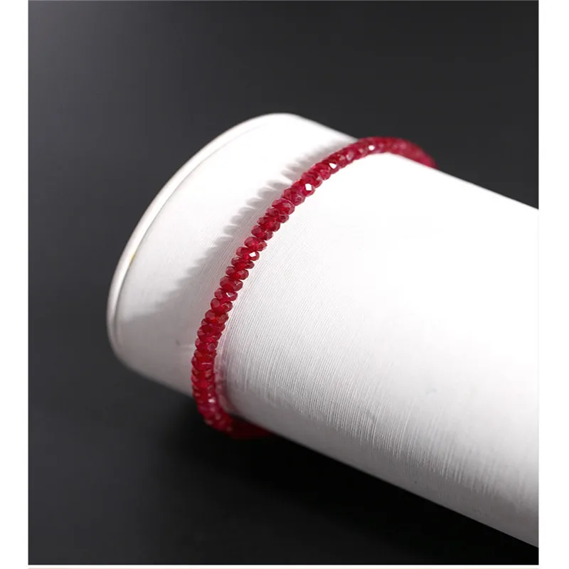 DMBS230 граненый рубиновый браслет женский день подлинный поран желтый 18K с