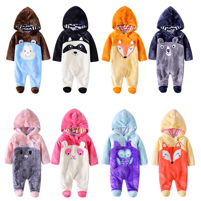 Осенняя одежда для новорожденных мальчиков и девочек зимняя с капюшоном