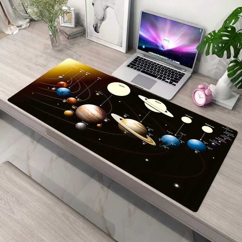 

Mouse Mat Gamer Keyboard Pad PC Gamer Universe Space Solar System Planet Mousepad Xxl Gaming Laptop Gamers Accessories Mausepad