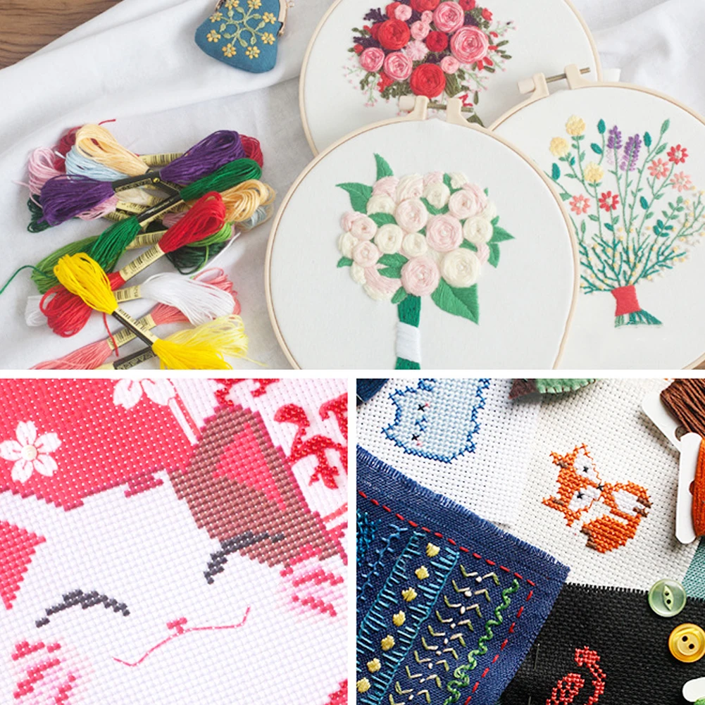 8 шт Многоцветный якорь похожие нить вышивка крестом стежка хлопок шитье моток