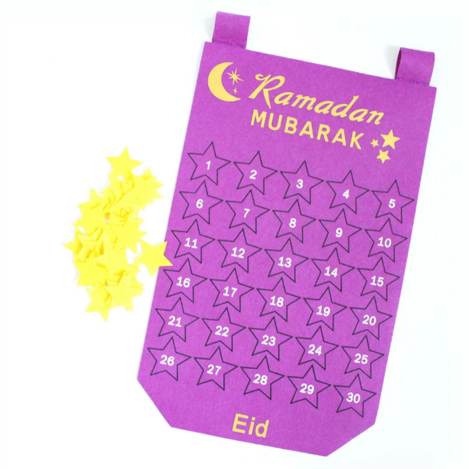Настенный фетровый календарь Eid Mubarak таймер обратного отсчета календари с 30