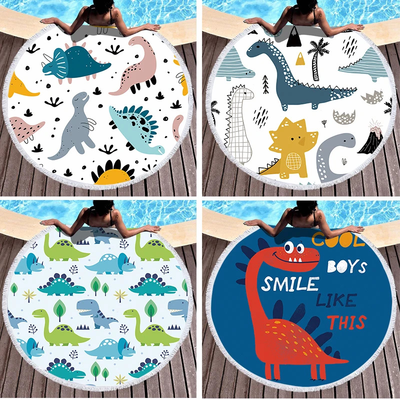 

1 Pcs Dinosaur Prehistoric Animal Print Beach Towel Microfiber Digital Print Pool Beach Towel Toalla Blanket Shower Beach Towel