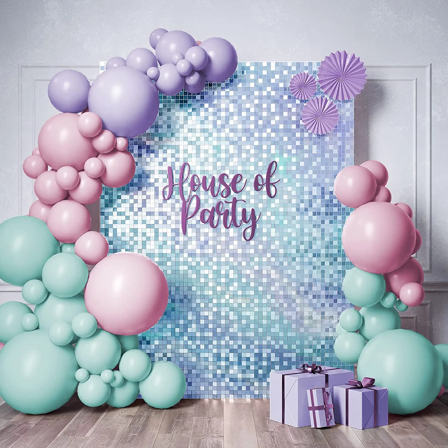 Декоративный фон с пайетками и блестками для фотосъемки | Дом сад