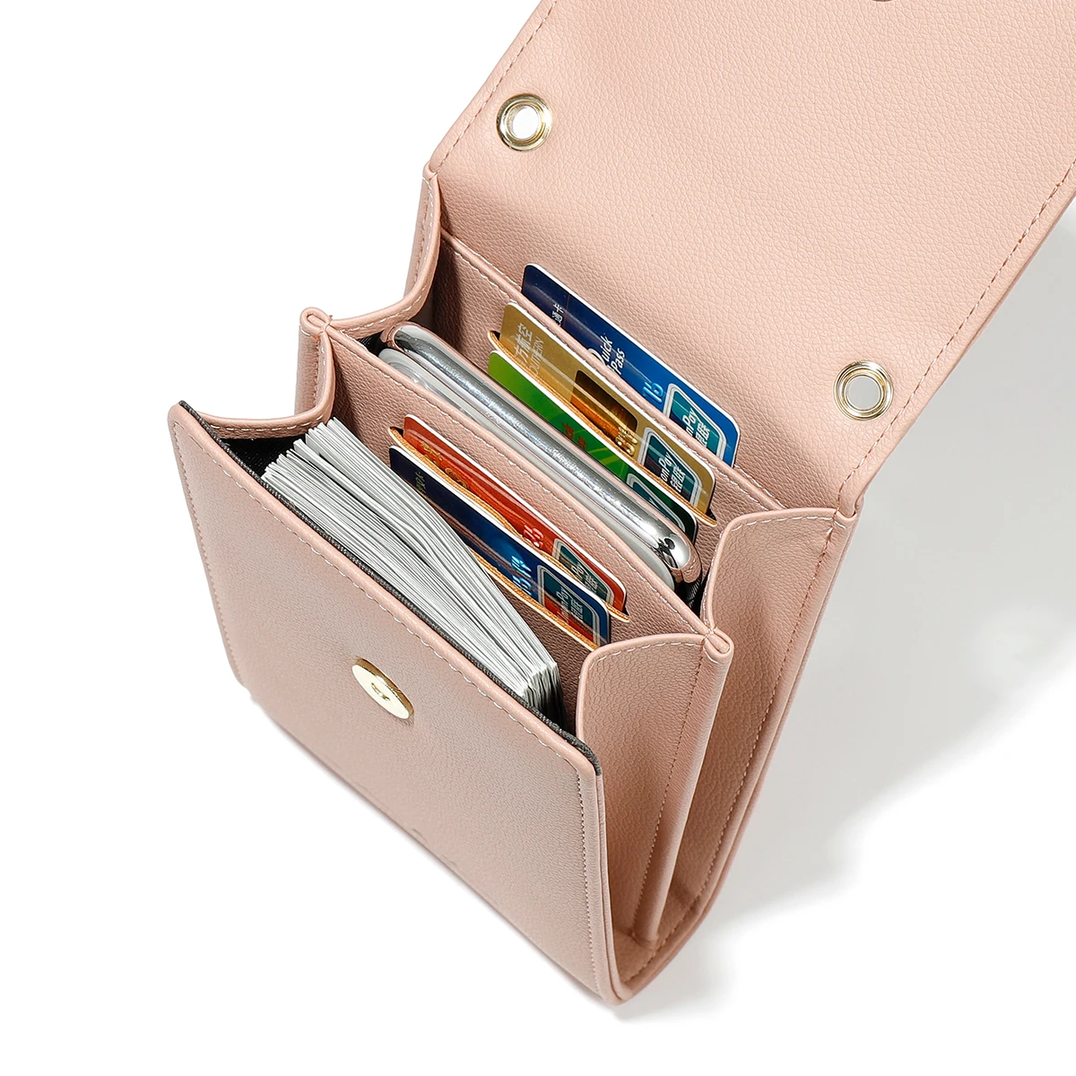 Kawaii Bow Small Crossbody Bag for Girls Soft PU Leather Phone Shoulder Bags Ladies Clutch Handbag Clutch Fashion Portable Purse