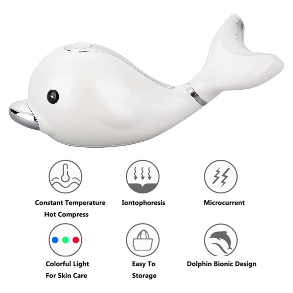 Светодиодный Фотон терапия шеи и лица Массажер для лифтинга вибрации кожи