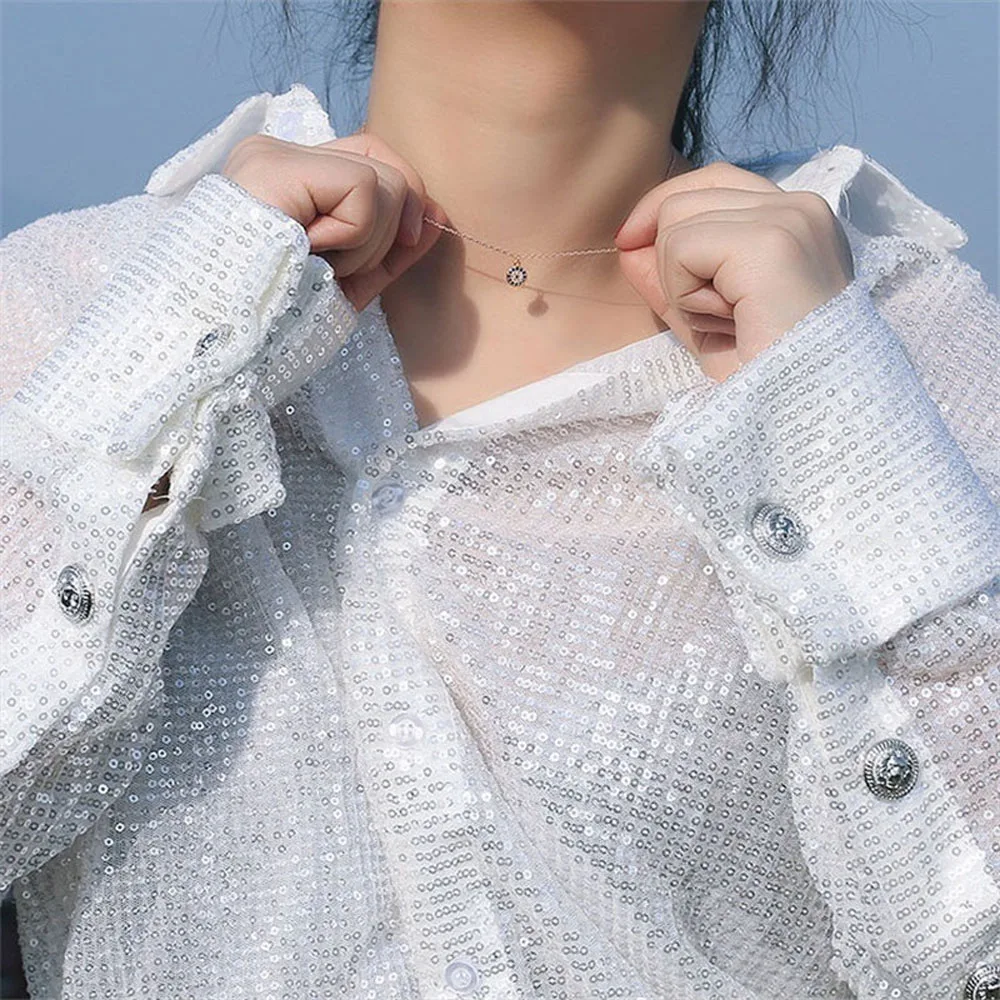 Ожерелье из нержавеющей стали для женщин и девушек ожерелье золотистого