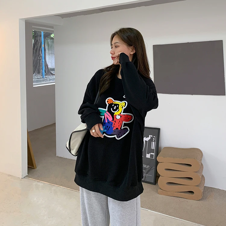 

YTX267 2021 new hot style loose lazy round neck Sweatshirts women