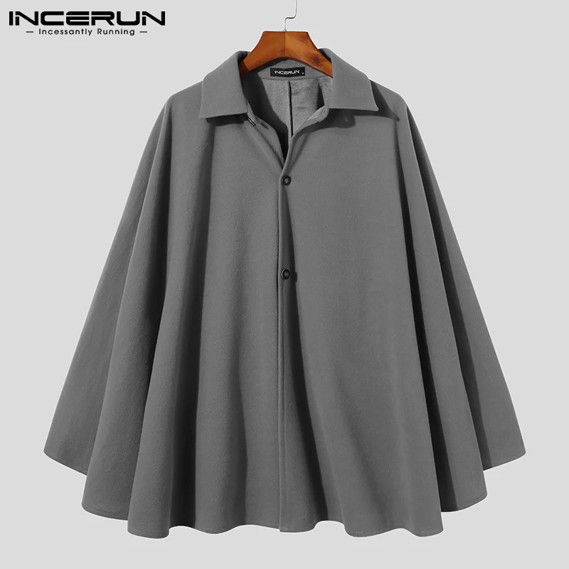 

INCERUN 2021 Autumn Winter Style Men Stylish Trench Handsome Well Fitting Sleeveless Male Hot Sale Cape Coat Ponchos S-5XL 2021
