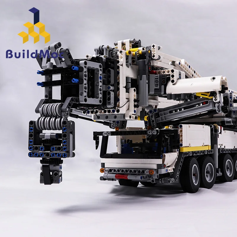 BuildMOC новая мощная конструкция мобильного крана LTM11200 RC технический мотор либхера