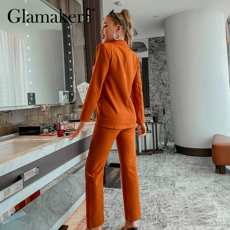 Женский офисный костюм Glamaker комплект из трех предметов укороченный топ с