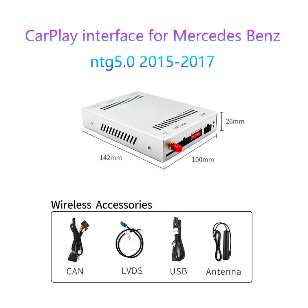 Беспроводной автомобильный интерфейс Apple CarPlay Android для Mercedes Benz NTG5.0 2015-2017 с