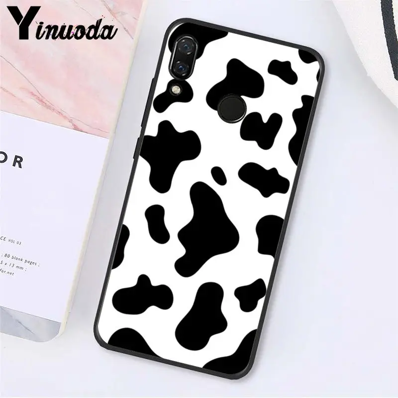A4 Yinuoda корова узор черный белый чехол для телефона для Xiaomi Redmi Note 7 5 4 Redmi 5plus 6A Note4 4X A2 A2lite - Цвет: A4
