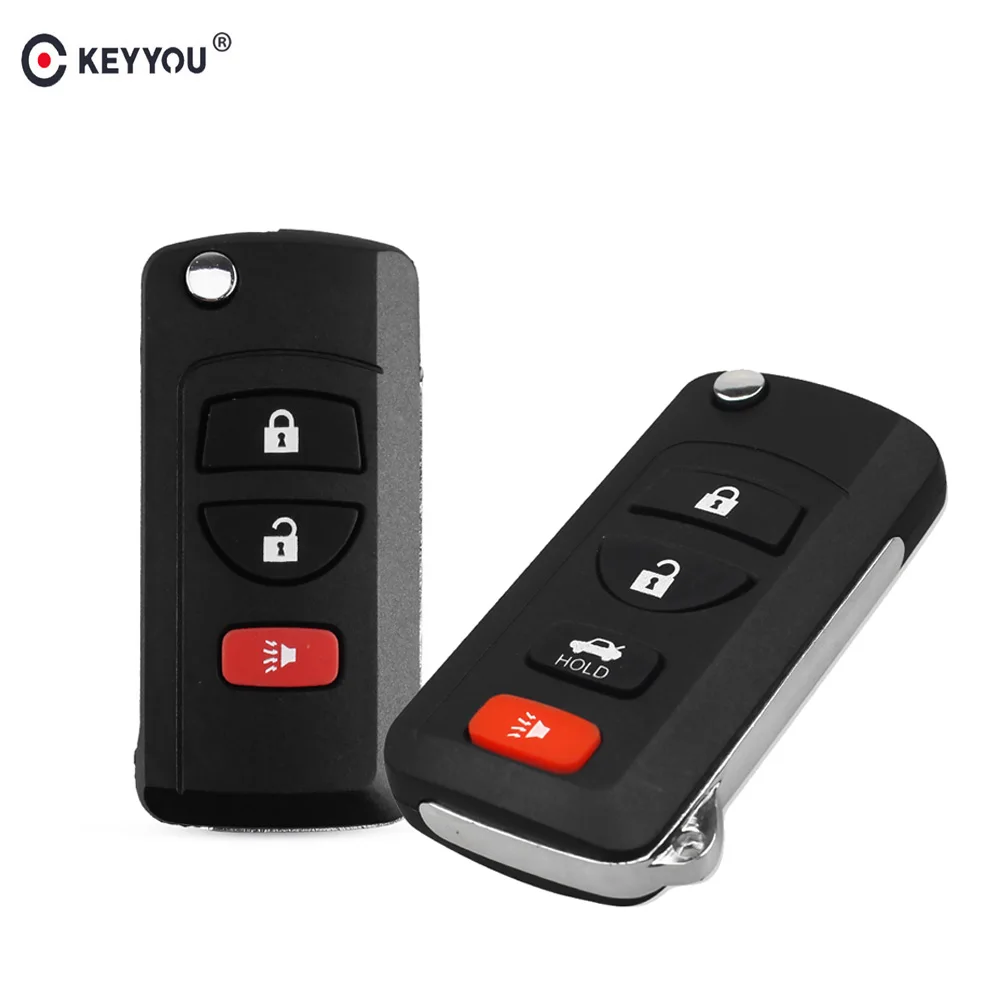 KEYYOU 10 шт 3/4 BTN модифицированный флип-чехол для автомобильного ключа NISSAN Pathfinder Titan