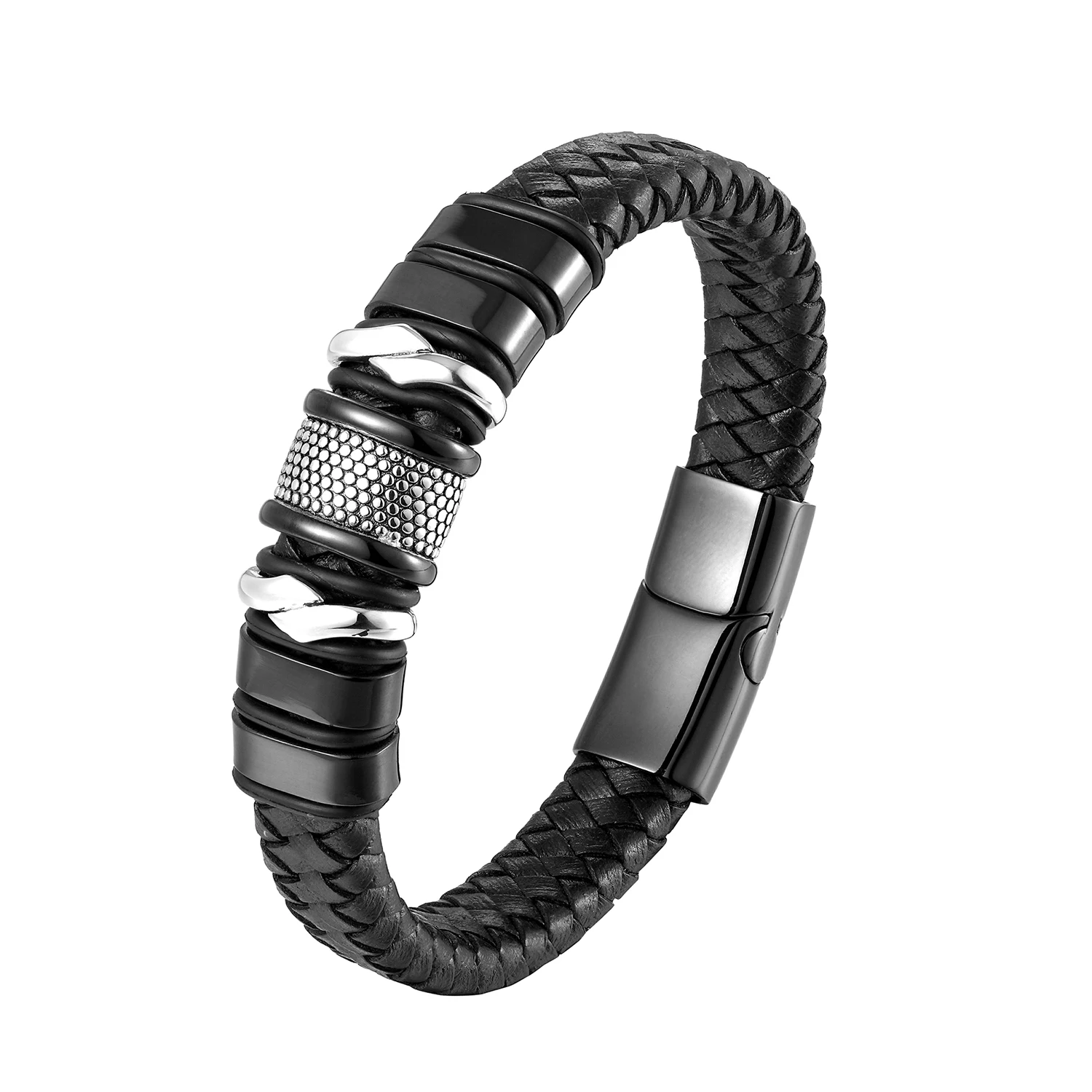 Роскошные аксессуары браслет мужской модный подарок черные браслеты из