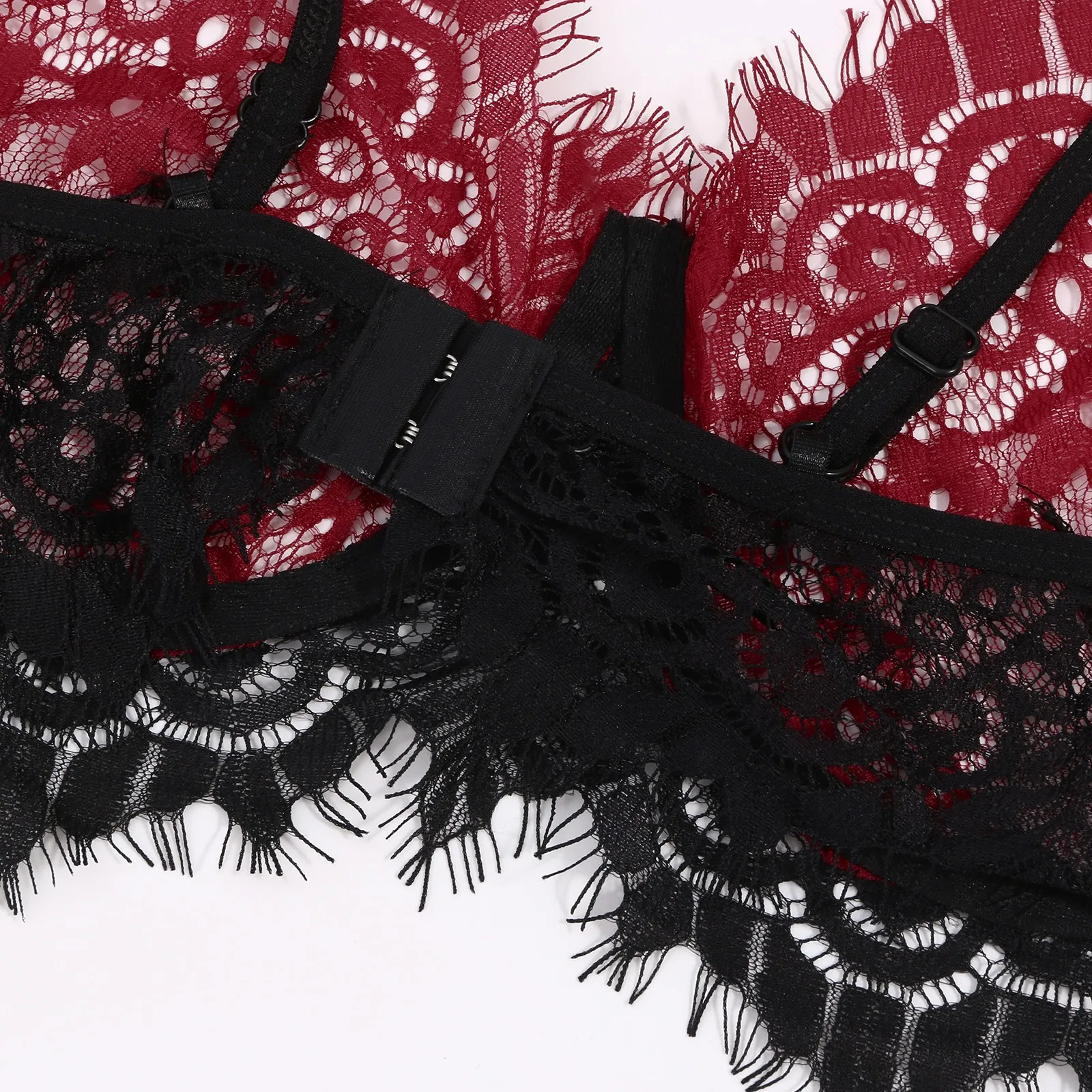 

Plus Size Lace Underwear Transparent Women Sleepwear Intimate G-strings Thongs Temptation Sexy Bra Set Female Erotic Costumes